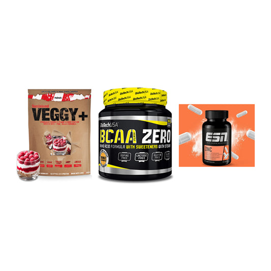 Pflanzliches Set: Sinob VEGGY + BioTech BCAA + ESN Zinc – alle enthaltenen Artikel