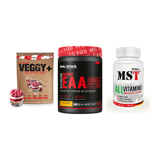 Pflanzliches Set: Sinob VEGGY + Body Attack + MST All Vitamin – alle enthaltenen Artikel