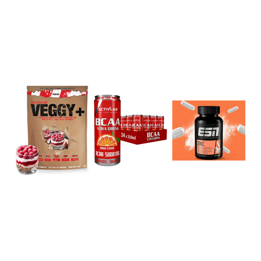 Pflanzliches Set: Sinob VEGGY + Activlab BCAA + ESN Zinc – alle enthaltenen Artikel