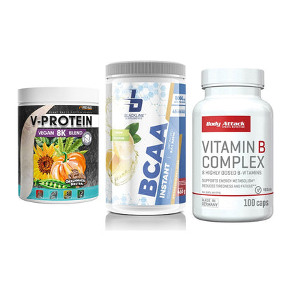 Pflanzliches Set: ProFuel V-Prote + Blackline + Body Attack – alle enthaltenen Artikel