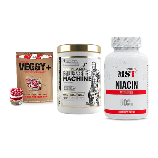 Pflanzliches Set: Sinob VEGGY + Kevin Levrone + MST Niacin – alle enthaltenen Artikel