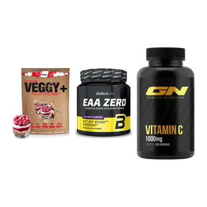Pflanzliches Set: Sinob VEGGY + BioTech EAA + GN Vitamin C – alle enthaltenen Artikel