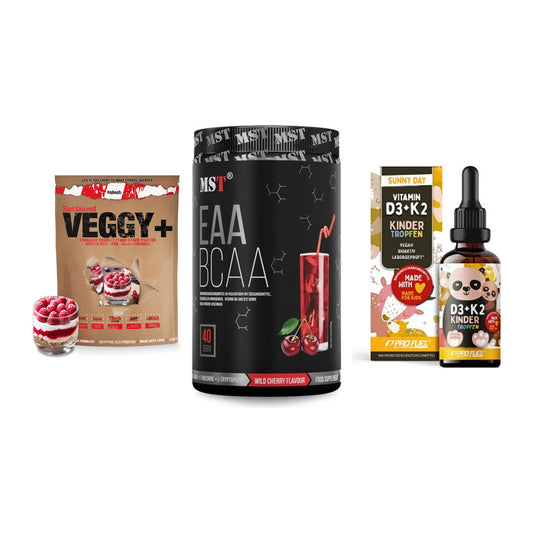 Pflanzliches Set: Sinob VEGGY + MST EAA & BCAA + ProFuel VITAMIN – alle enthaltenen Artikel