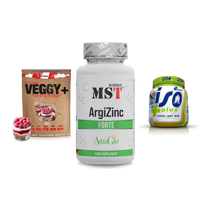 Pflanzliches Set: Sinob VEGGY + MST ArgiZinc + Olimp Iso Plus – alle enthaltenen Artikel