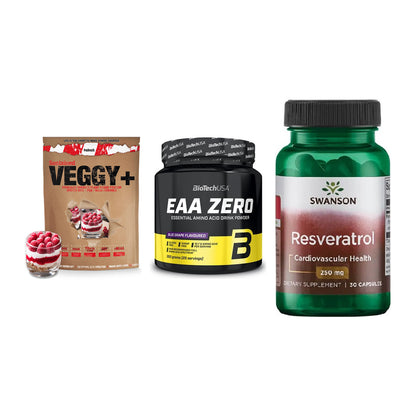 Pflanzliches Set: Sinob VEGGY + BioTech EAA + Swanson Resvera – alle enthaltenen Artikel