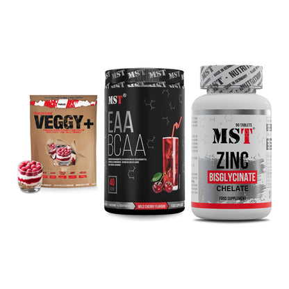Pflanzliches Set: Sinob VEGGY + MST EAA & BCAA + MST Zinc – alle enthaltenen Artikel