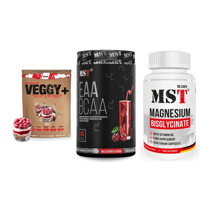 Pflanzliches Set: Sinob VEGGY + MST EAA & BCAA + MST Magnesium – alle enthaltenen Artikel