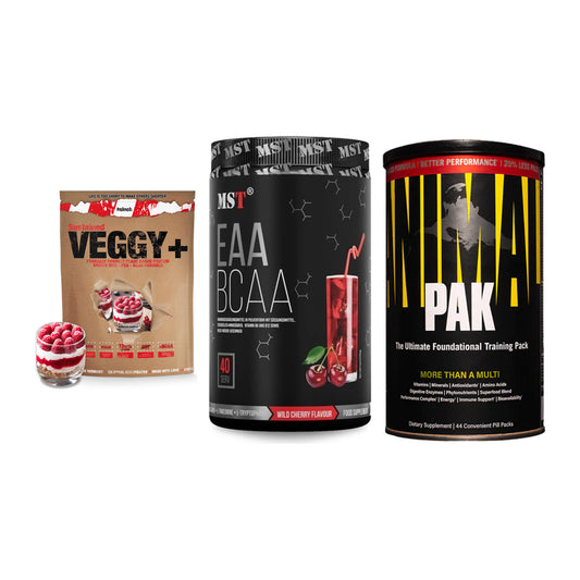 Pflanzliches Set: Sinob VEGGY + MST EAA & BCAA + Universal – alle enthaltenen Artikel