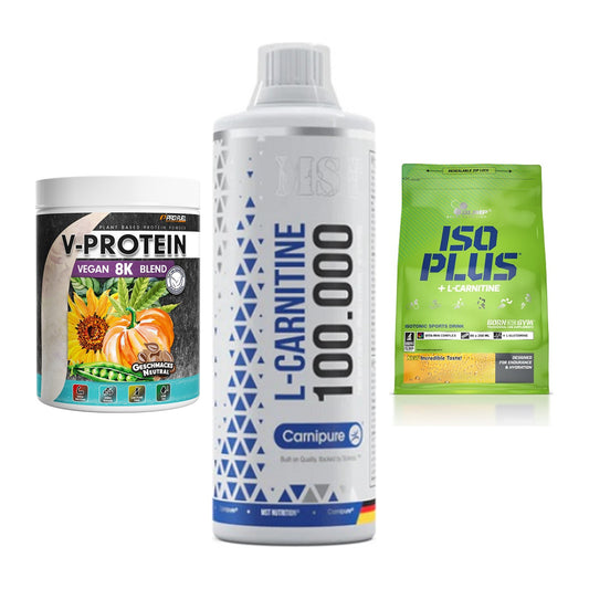 Pflanzliches Set: ProFuel V-Prote + MST L-Carnitine + Olimp Iso Plus – alle enthaltenen Artikel