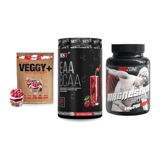 Pflanzliches Set: Sinob VEGGY + MST EAA & BCAA + Big Zone – alle enthaltenen Artikel