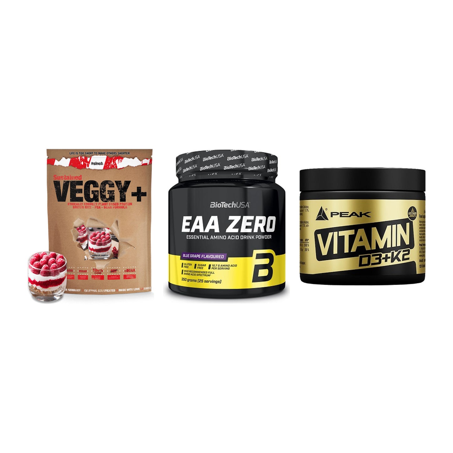 Pflanzliches Set: Sinob VEGGY + BioTech EAA + Peak Vitamin – alle enthaltenen Artikel
