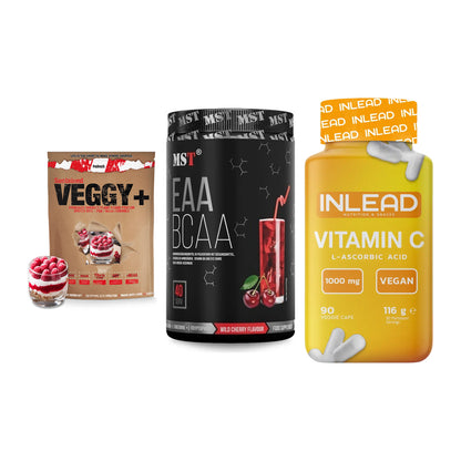 Pflanzliches Set: Sinob VEGGY + MST EAA & BCAA + INLEAD Vitamin – alle enthaltenen Artikel