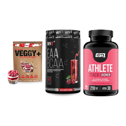 Pflanzliches Set: Sinob VEGGY + MST EAA & BCAA + ESN Athlete – alle enthaltenen Artikel