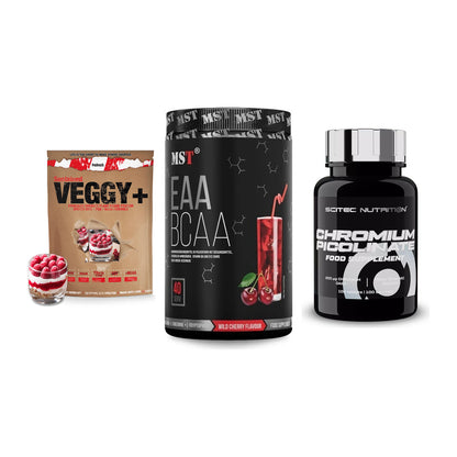 Pflanzliches Set: Sinob VEGGY + MST EAA & BCAA + Scitec Chromium – alle enthaltenen Artikel