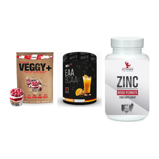 Pflanzliches Set: Sinob VEGGY + MST EAA & BCAA + #GYMJUICE ZINC – alle enthaltenen Artikel