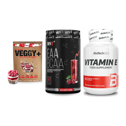 Pflanzliches Set: Sinob VEGGY + MST EAA & BCAA + BioTech Vitamin – alle enthaltenen Artikel