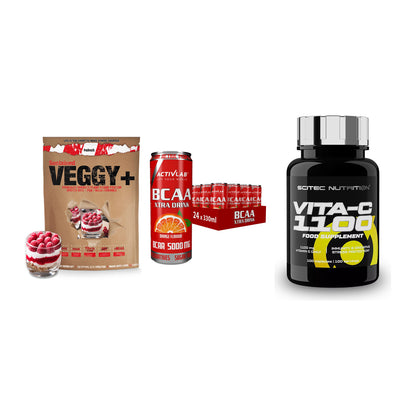 Pflanzliches Set: Sinob VEGGY + Activlab BCAA + Scitec Vitamin – alle enthaltenen Artikel