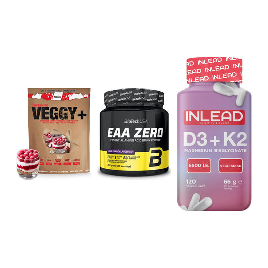 Pflanzliches Set: Sinob VEGGY + BioTech EAA + INLEAD Vitamin – alle enthaltenen Artikel
