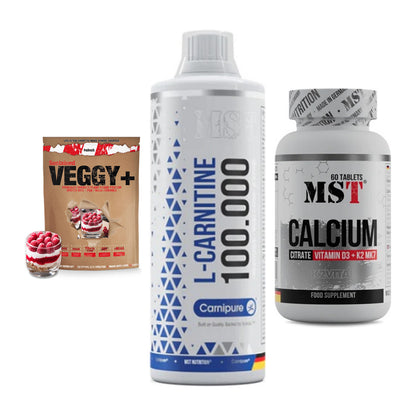 Pflanzliches Set: Sinob VEGGY + MST L-Carnitine + MST Calcium – alle enthaltenen Artikel