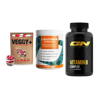 Pflanzliches Set: Sinob VEGGY + ProFuel Glutami + GN Vitamin – alle enthaltenen Artikel