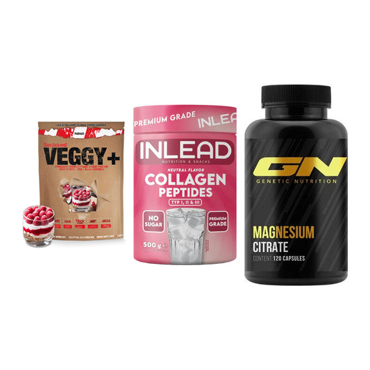 Pflanzliches Set: Sinob VEGGY + INLEAD Collagen + GN Magnesium – alle enthaltenen Artikel