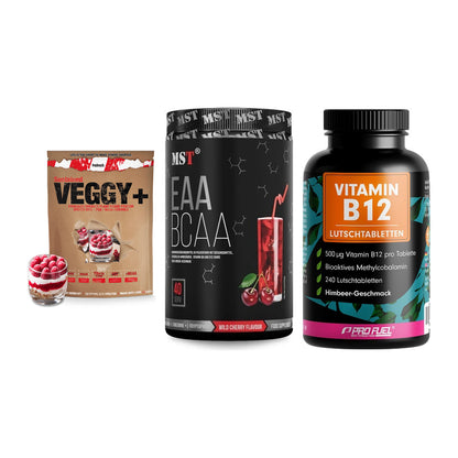Pflanzliches Set: Sinob VEGGY + MST EAA & BCAA + ProFuel Vitamin – alle enthaltenen Artikel