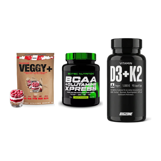 Pflanzliches Set: Sinob VEGGY + Scitec BCAA + Big Zone – alle enthaltenen Artikel