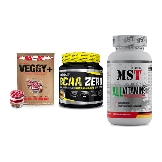 Pflanzliches Set: Sinob VEGGY + BioTech BCAA + MST All Vitamin – alle enthaltenen Artikel