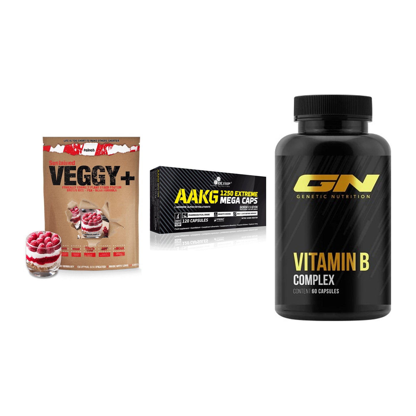 Pflanzliches Set: Sinob VEGGY + Olimp AAKG + GN Vitamin – alle enthaltenen Artikel