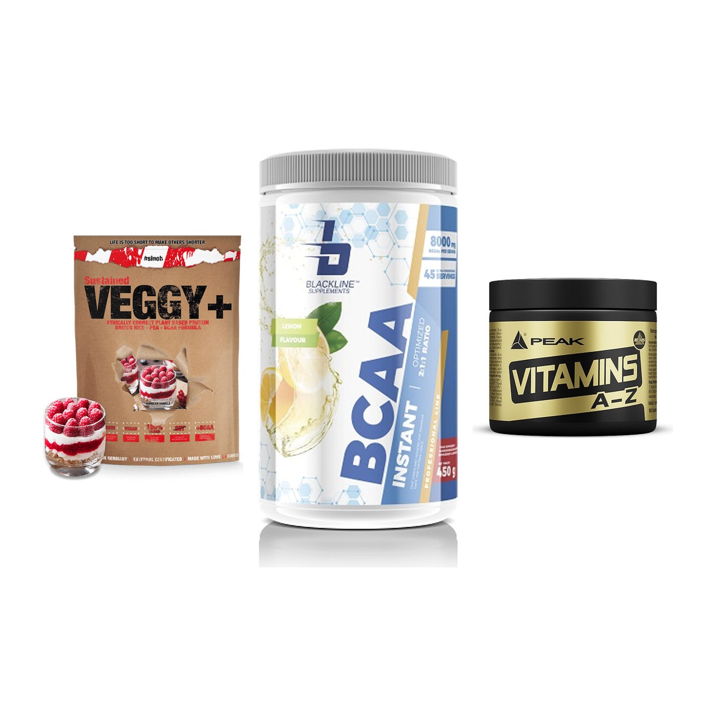 Pflanzliches Set: Sinob VEGGY + Blackline + Peak Vitamin – alle enthaltenen Artikel