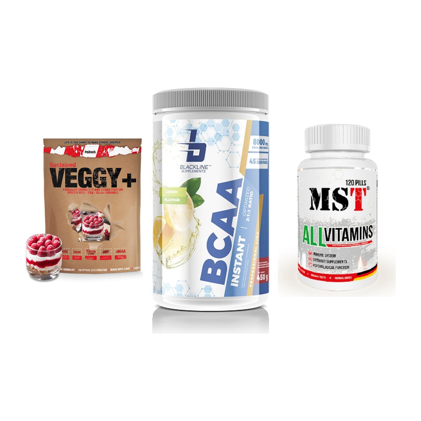 Pflanzliches Set: Sinob VEGGY + Blackline + MST All Vitamin – alle enthaltenen Artikel