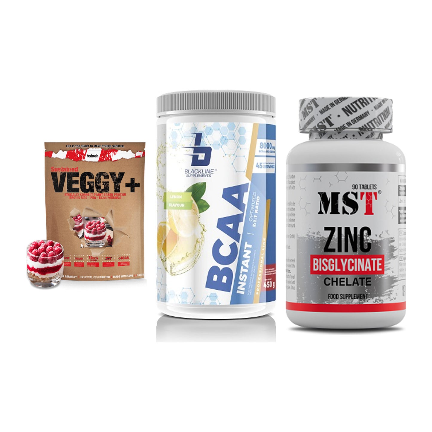 Pflanzliches Set: Sinob VEGGY + Blackline + MST Zinc – alle enthaltenen Artikel