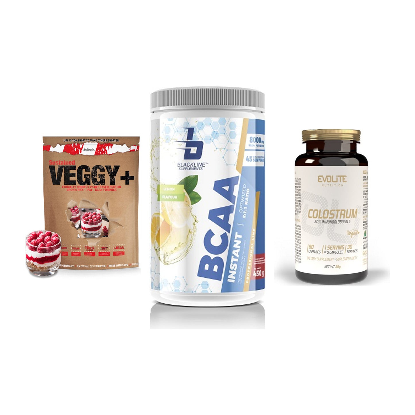 Pflanzliches Set: Sinob VEGGY + Blackline + Evolite Nutriti – alle enthaltenen Artikel