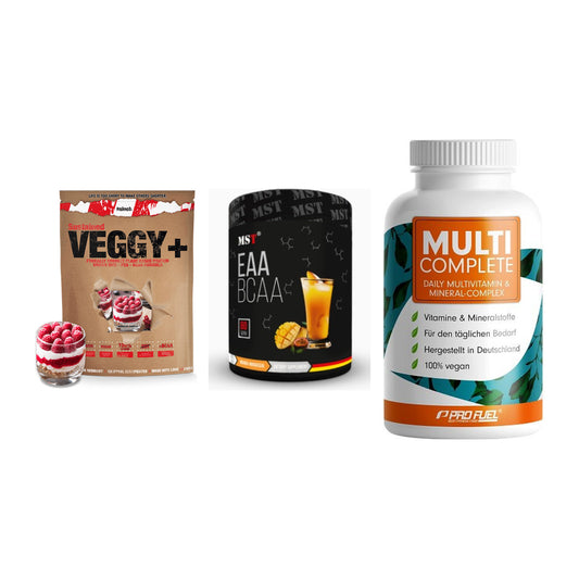 Pflanzliches Set: Sinob VEGGY + MST EAA & BCAA + ProFuel MULTI – alle enthaltenen Artikel