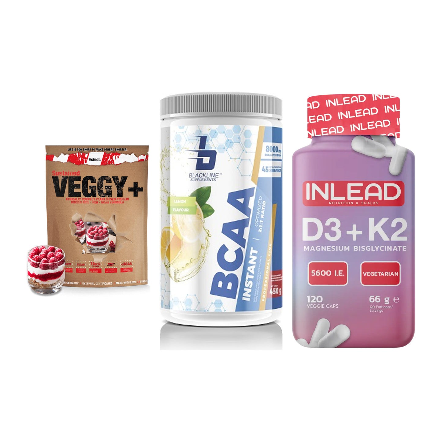 Pflanzliches Set: Sinob VEGGY + Blackline + INLEAD Vitamin – alle enthaltenen Artikel