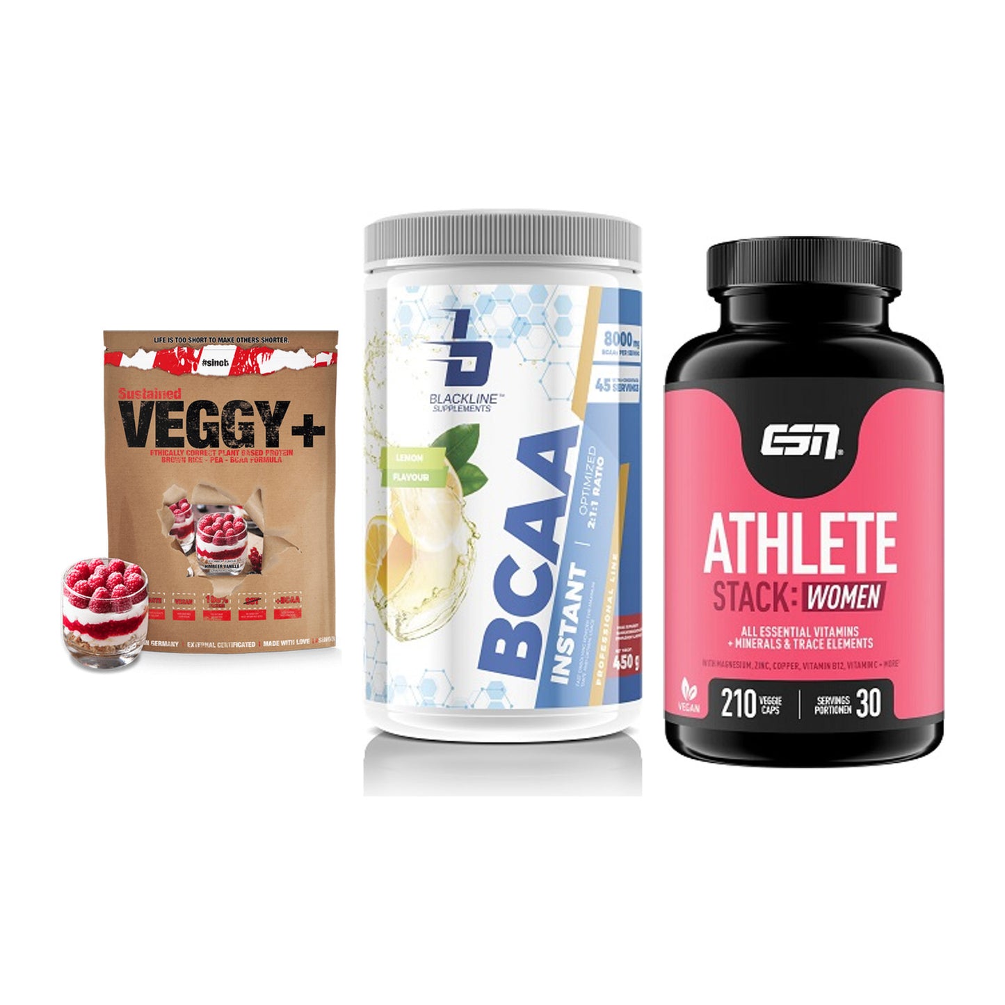 Pflanzliches Set: Sinob VEGGY + Blackline + ESN Athlete – alle enthaltenen Artikel