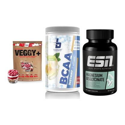Pflanzliches Set: Sinob VEGGY + Blackline + ESN Magnesium – alle enthaltenen Artikel