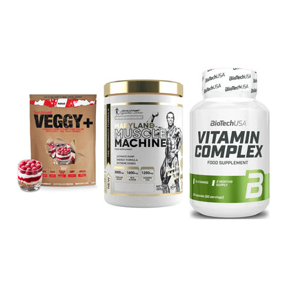 Pflanzliches Set: Sinob VEGGY + Kevin Levrone + BioTech Vitamin – alle enthaltenen Artikel