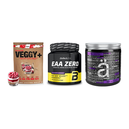 Pflanzliches Set: Sinob VEGGY + BioTech EAA + Nanosupps Hype – alle enthaltenen Artikel