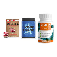 Pflanzliches Set: Sinob VEGGY + Nanosupps Hydro + ProFuel BIOTIN