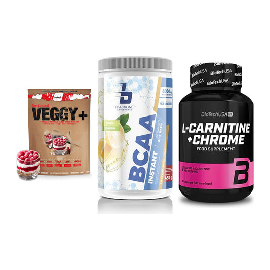 Pflanzliches Set: Sinob VEGGY + Blackline + BioTech L-Carni – alle enthaltenen Artikel