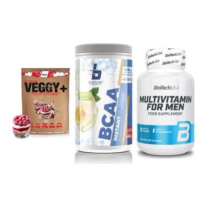 Pflanzliches Set: Sinob VEGGY + Blackline + BioTech Multivi – alle enthaltenen Artikel