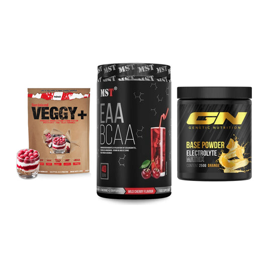 Pflanzliches Set: Sinob VEGGY + MST EAA & BCAA + GN Base Powder – alle enthaltenen Artikel