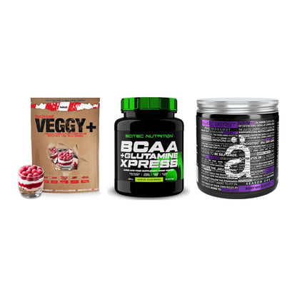 Pflanzliches Set: Sinob VEGGY + Scitec BCAA + Nanosupps Hype – alle enthaltenen Artikel