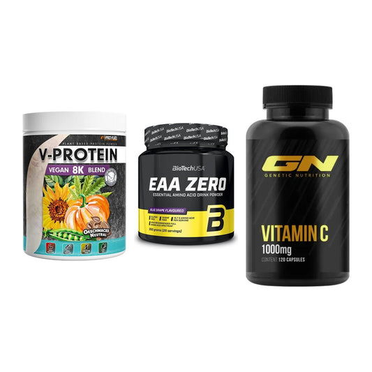 Pflanzliches Set: ProFuel V-Prote + BioTech EAA + GN Vitamin C – alle enthaltenen Artikel