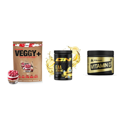Pflanzliches Set: Sinob VEGGY + GN EAA Xtreme + Peak Vitamin D – alle enthaltenen Artikel