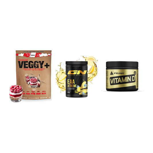 Pflanzliches Set: Sinob VEGGY + GN EAA Xtreme + Peak Vitamin D – alle enthaltenen Artikel