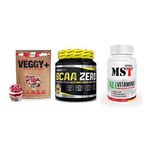 Pflanzliches Set: Sinob VEGGY + BioTech BCAA + MST All Vitamin – alle enthaltenen Artikel