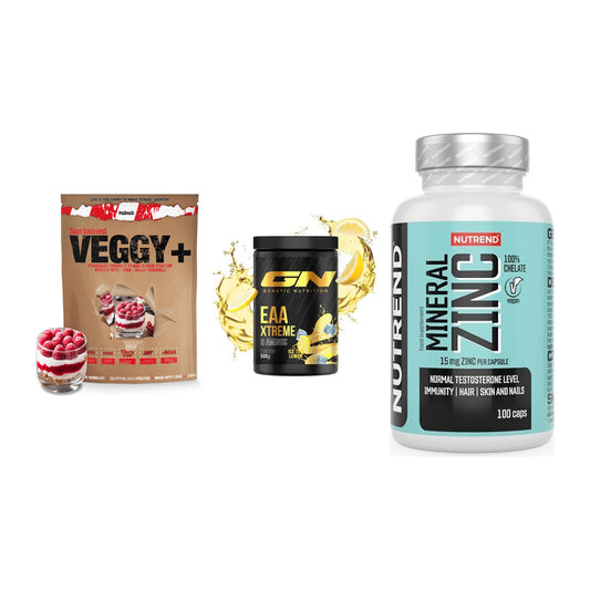 Pflanzliches Set: Sinob VEGGY + GN EAA Xtreme + Nutrend Zinc – alle enthaltenen Artikel