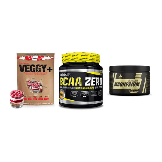 Pflanzliches Set: Sinob VEGGY + BioTech BCAA + Peak Magnesium – alle enthaltenen Artikel
